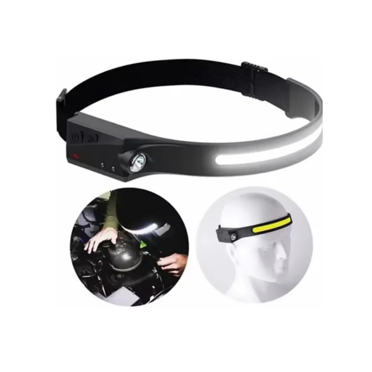 Linterna Led Frontal de cintillo cabeza